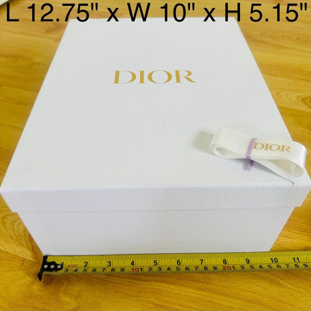 Dior EMPTY shoe box - white medium gift box, L 12.75" x W 10" x H 5.15"